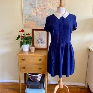 ASOS Navy Vintage Style Prim and Proper Dress